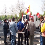 Rassemblement de recalculs devant l'ASSEDIC de Basse Normandie le 27 avril 2004 photo n2 